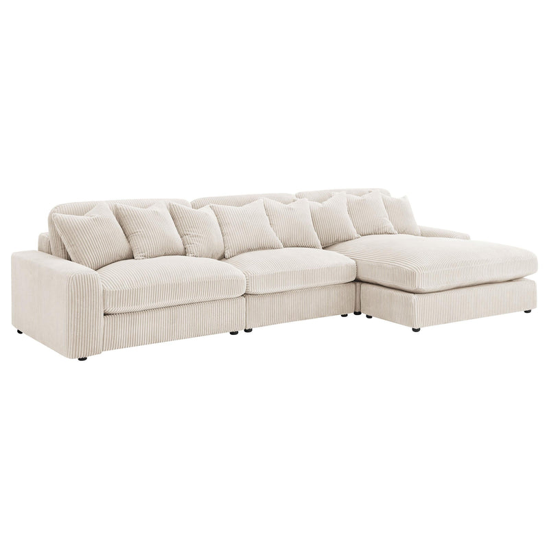 Blaine Upholstered Reversible Chaise Sectional Sofa Sand - 509899-SET