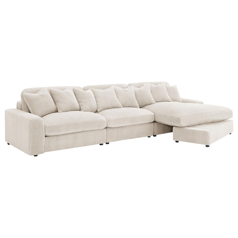 Blaine Upholstered Reversible Chaise Sectional Sofa Sand - 509899-SET