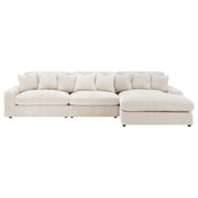 Blaine Upholstered Reversible Chaise Sectional Sofa Sand - 509899-SET