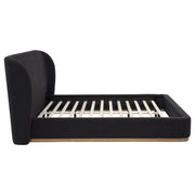 Blaire Upholstered California King Wingback Platform Bed Black - 315967BLKKW