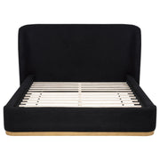 Blaire Upholstered Queen Wingback Platform Bed Black - 315967BLKQ
