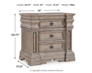 Blairhurst Light Grayish Brown Queen Panel Bed, Dresser, Mirror and 2 Nightstands - B916B10