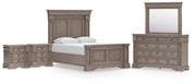 Blairhurst Light Grayish Brown Queen Panel Bed, Dresser, Mirror and 2 Nightstands - B916B10