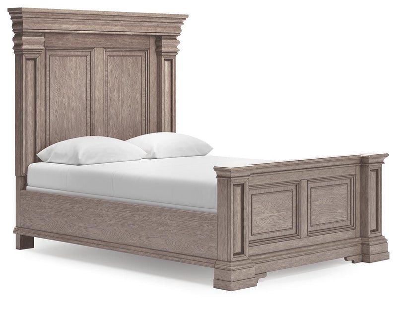 Blairhurst Light Grayish Brown Queen Panel Bed, Dresser, Mirror and 2 Nightstands - B916B10