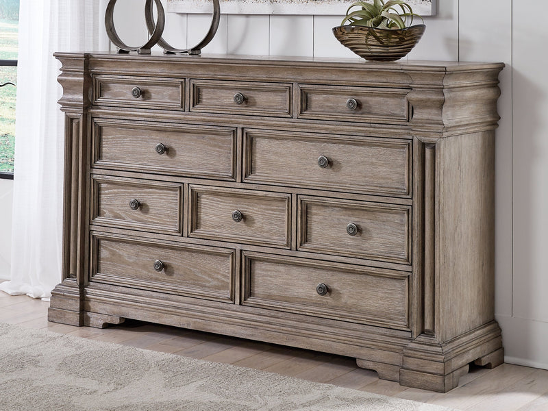 Blairhurst Queen Panel Bed with Dresser and Nightstand in Light Grayish Brown - PKG019225