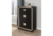 Blake Black/Gold Chest - DMV FurnitureChest