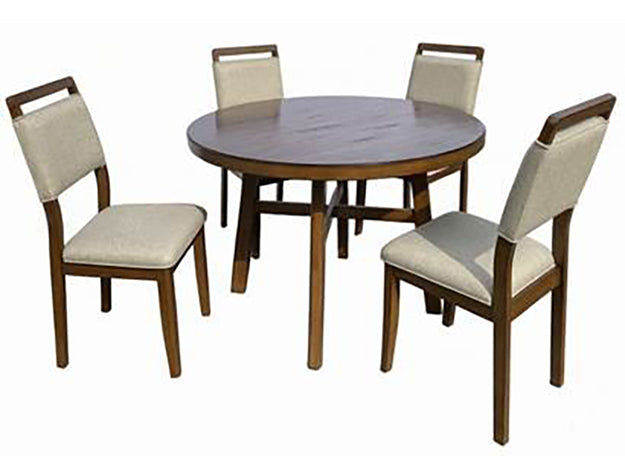 Blanche Round Dining Table Brown - 2261BRN-T-48
