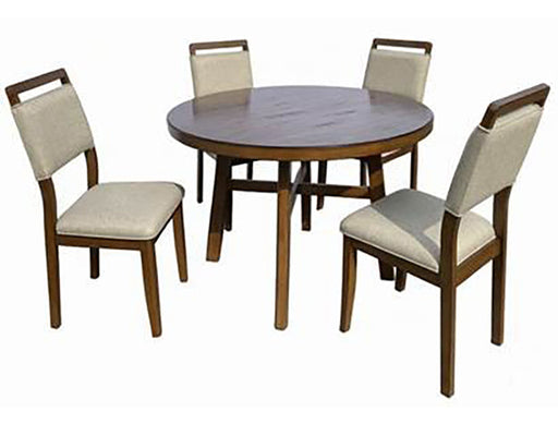 Blanche Round Dining Table Brown - 2261BRN-T-48