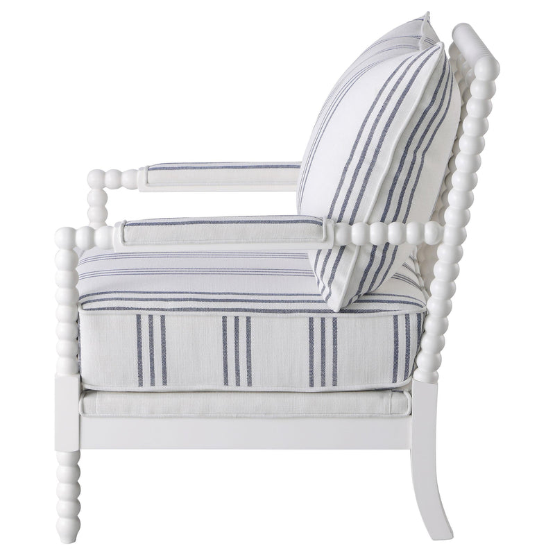 Blanchett Upholstered Bobbin Accent Chair White - 903835