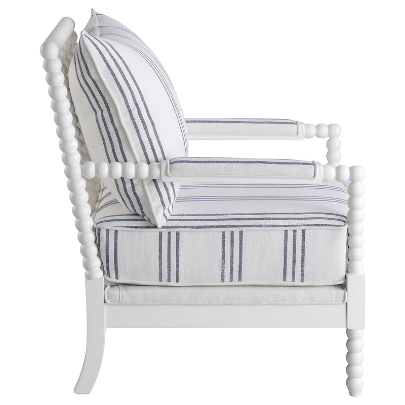 Blanchett Upholstered Bobbin Accent Chair White - 903835