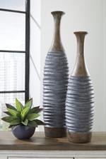 BLAYZE Antique Gray/Brown Vase (Set of 2) - DMV FurnitureVase