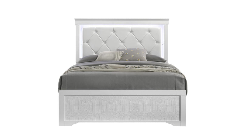 Blaze Queen Bed White - Blaze Queen Bed White