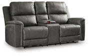 Bleckley Anchor Power Reclining Loveseat with Console - PCU1200018