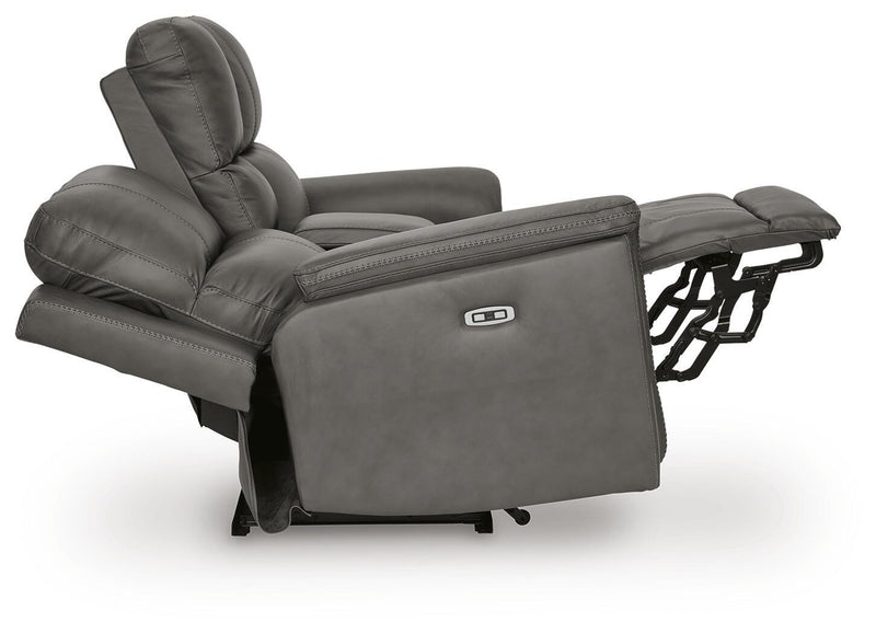 Bleckley Anchor Power Reclining Loveseat with Console - PCU1200018