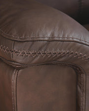 Bleckley Espresso Power Reclining Loveseat with Console - PCU1200118