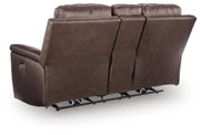 Bleckley Espresso Power Reclining Loveseat with Console - PCU1200118