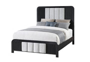 Beckett White/Black Queen Bed - BECKETT-WHT/BLK-QB