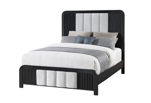 Beckett White/Black Queen Bed - BECKETT-WHT/BLK-QB