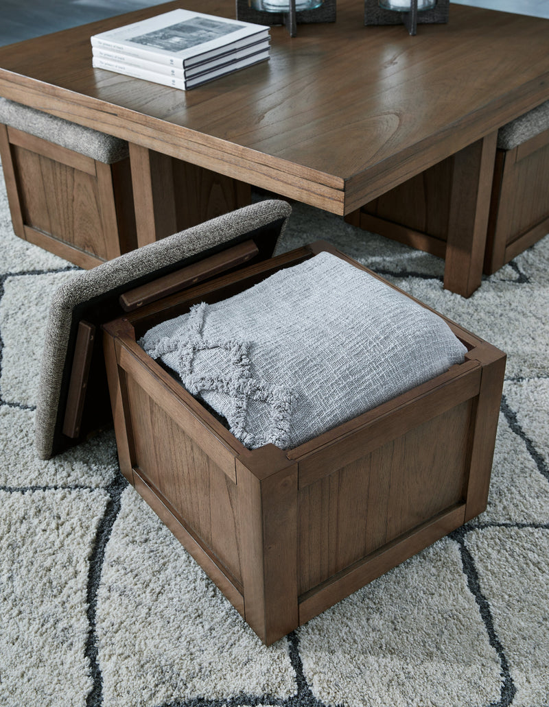 Boardernest Coffee Table with 4 Stools - DMV FurnitureCocktail Table