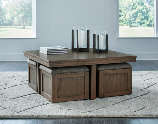 Boardernest Coffee Table with 4 Stools - DMV FurnitureCocktail Table