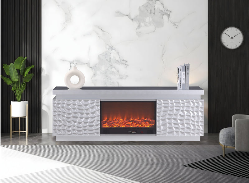 Bogota Silver Tv Stand - BOGOTA-SLVR-TVS