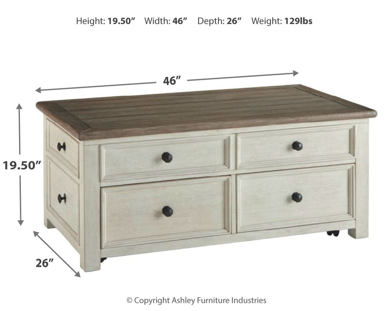 Bolanburg Coffee Table with 1 End Table in Two-tone - PKG008657