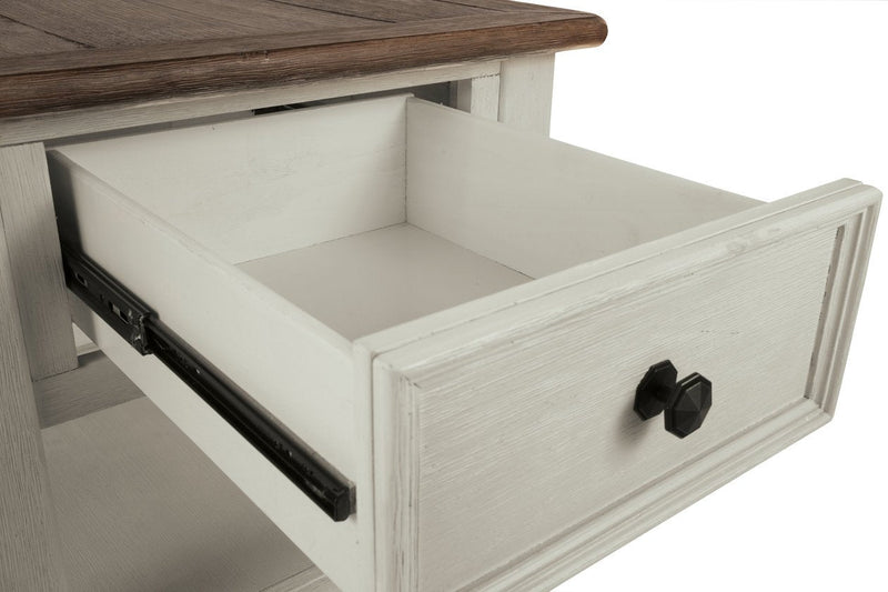 Bolanburg Two - tone Chairside End Table with USB Ports & Outlets - DMV FurnitureEnd Table Chair Side