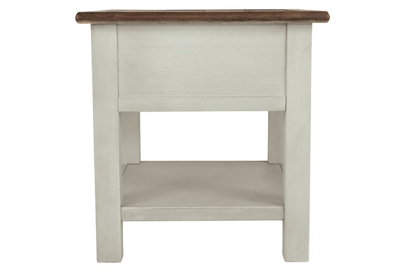 Bolanburg Two - tone Chairside End Table with USB Ports & Outlets - DMV FurnitureEnd Table Chair Side