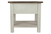 Bolanburg Two - tone Chairside End Table with USB Ports & Outlets - DMV FurnitureEnd Table Chair Side