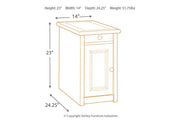 Bolanburg Two - tone Chairside End Table with USB Ports & Outlets - DMV FurnitureEnd Table Chair Side