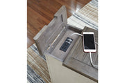 Bolanburg Two - tone Chairside End Table with USB Ports & Outlets - DMV FurnitureEnd Table Chair Side