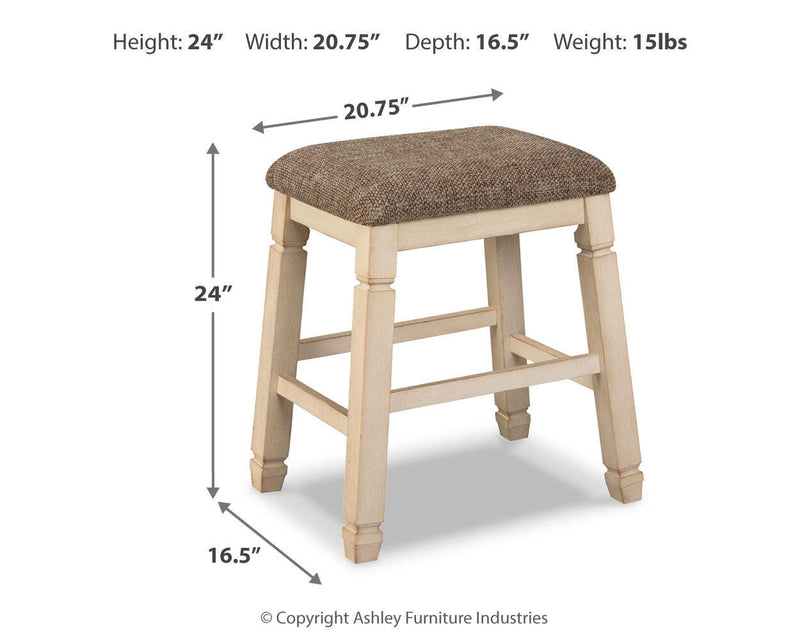 Bolanburg Two-tone Counter Height Bar Stool (Set of 2) - D647-024X2