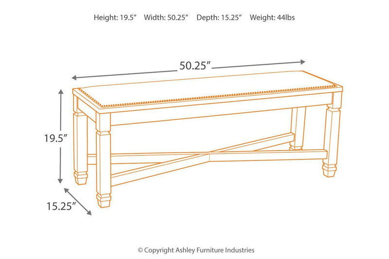 Bolanburg Two - tone Dining Bench - DMV FurnitureAccent Bench