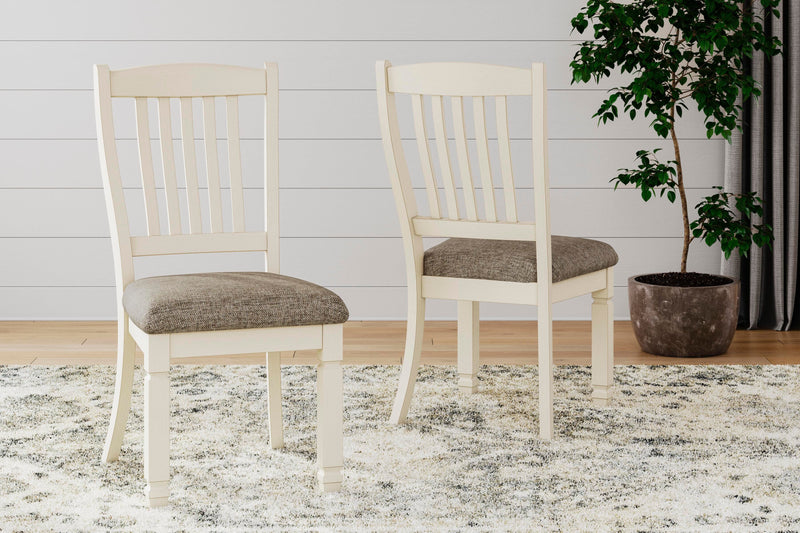 Bolanburg Two-tone Dining Table, 4 Chairs, Bench, Server and Display Cabinet - D647D24