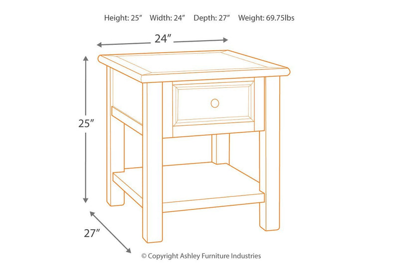Bolanburg Two - tone End Table - DMV FurnitureEnd Table