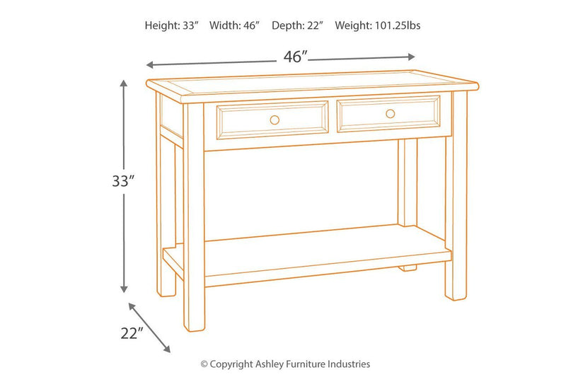 Bolanburg Two - tone Sofa/Console Table - DMV FurnitureEnd Table