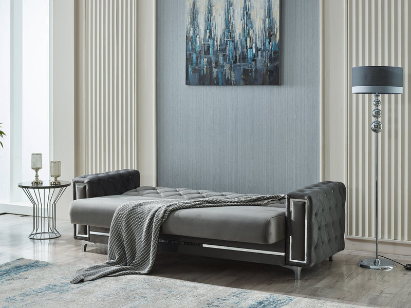 Bolivya 88" Wide Tufted Convertible Sofa - Sofas