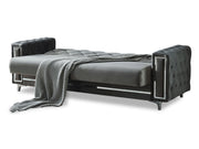 Bolivya Convertible Sofa Grey With Silver Legs in Grey - 101-BOL-AN152-3