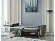 Bolivya Convertible Sofa Grey With Silver Legs in Grey - 101-BOL-AN152-3