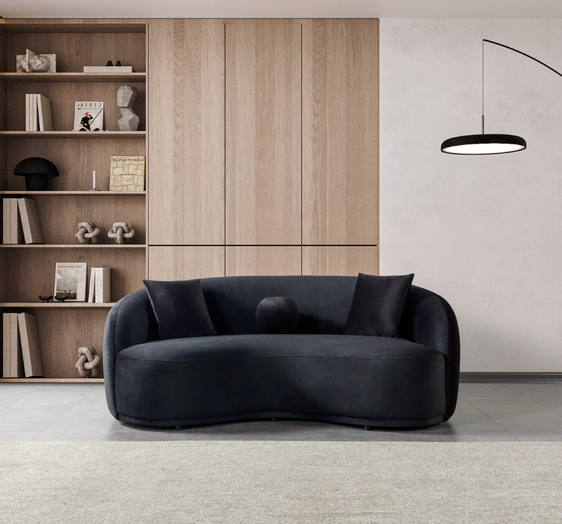 Bonita Black Velvet Living Room Set from Nova Furniture - DMV Furniture