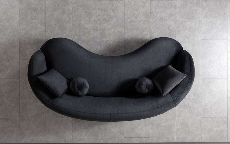 Bonita Black Velvet Living Room Set from Nova Furniture - DMV Furniture