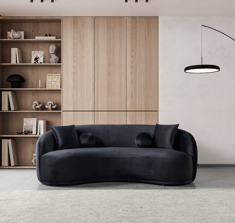 Bonita Black Velvet Living Room Set from Nova Furniture - DMV Furniture