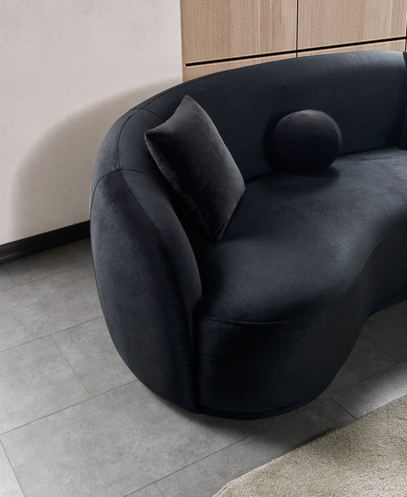 Bonita Black Velvet Living Room Set from Nova Furniture - DMV Furniture