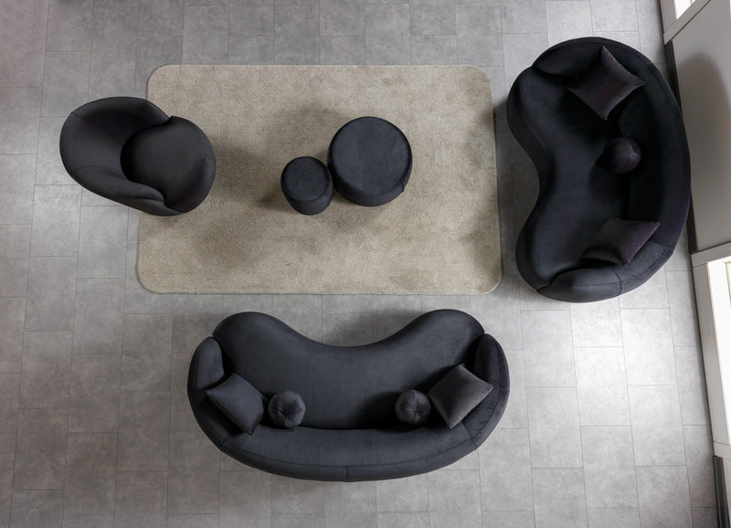 Bonita Black Velvet Living Room Set from Nova Furniture - DMV Furniture