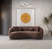 Bonita Coffee Velvet Sofa 91" - BONITACOFFEEVL-S