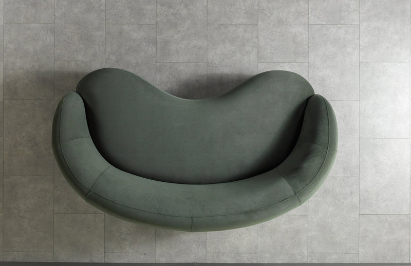Bonita Green Velvet Loveseat 81" - BONITAGREENVL-L