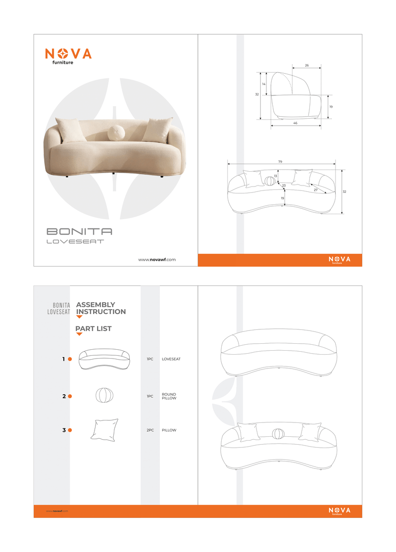 Bonita Green Velvet Loveseat 81" - BONITAGREENVL-L