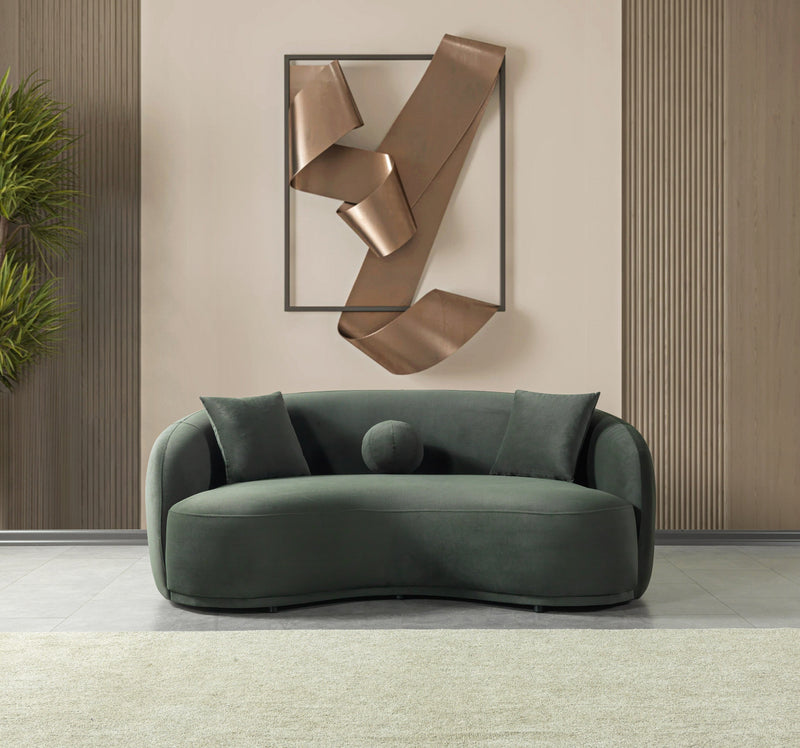 Bonita Green 81" Velvet Loveseat from Nova Furniture - DMV Furniture