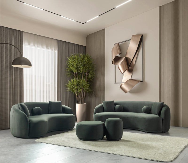 Bonita Green 81" Velvet Loveseat from Nova Furniture - DMV Furniture