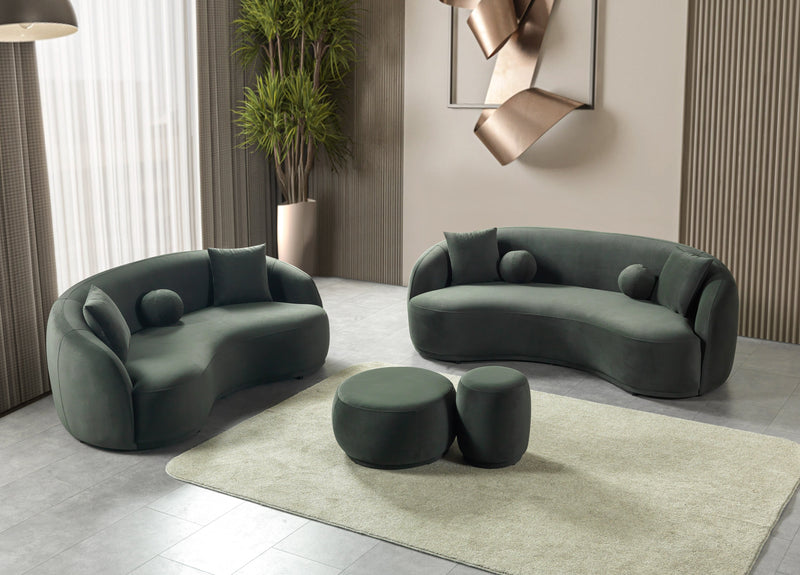 Bonita Green 81" Velvet Loveseat from Nova Furniture - DMV Furniture